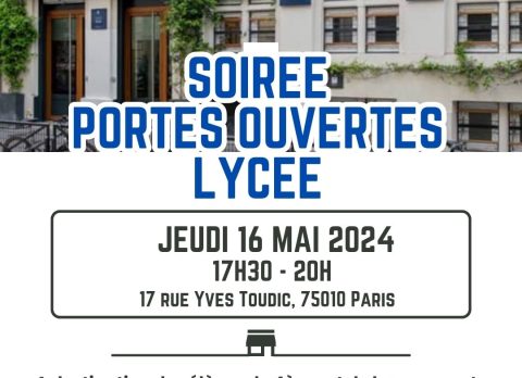 Présentation de la soirée portes ouvertes Lycée du 16 mai 2024